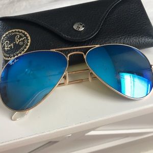 Blue frame raybans